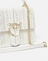 PINKO Galleria laminated reptile skin bag with shoulder strap and handle - | Pinko