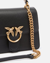 Kleine Handtasche Mini Love Bag Top Handle Light aus genarbtem Leder - | Pinko