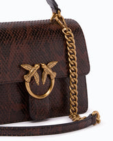 Mini Love Bag One Top Handle Light handbag in python-print leather with - | Pinko
