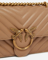 Small shoulder bag Love Bag One Chevron - Beige | Pinko