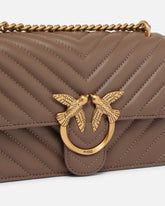 Small shoulder bag Love Bag One Chevron - Beige | Pinko