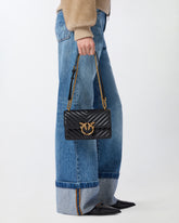 Kleine Umhängetasche Love Bag One Chevron - Schwarz | Pinko