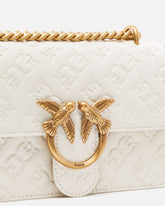 Love Bag mini crossbody bag with imprimé logo - White | Pinko
