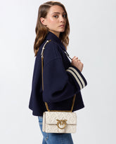 Love Bag mini crossbody bag with imprimé logo - White | Pinko
