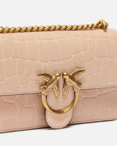 Mini Love Bag One small crossbody bag in crocodile-print leather - | Pinko