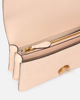 Mini Love Bag One small crossbody bag in crocodile-print leather - Beige | Pinko
