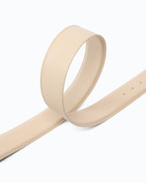 Love Birds high leather belt 4cm - Beige | Pinko