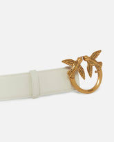 Breiter Ledergürtel Love Birds 4cm - | Pinko