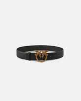 Love Birds high leather belt 4cm - | Pinko