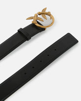 Love Birds high leather belt 4cm - | Pinko