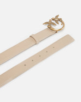 Gürtel Love Birds aus Leder 3cm - Beige | Pinko
