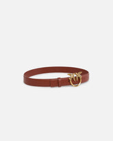 Love Birds leather belt 3cm - Light Brown | Pinko