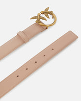 Love Birds leather belt 3cm - Pink | Pinko