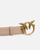 Love Birds leather belt 3cm - | Pinko