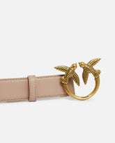 Love Birds leather belt 3cm - | Pinko