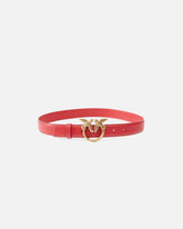 Love Birds leather belt 3cm - Red | Pinko