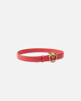 Love Birds leather belt 3cm - Red | Pinko