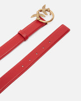 Love Birds leather belt 3cm - Red | Pinko