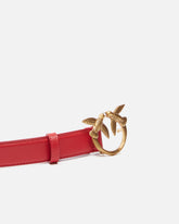 Love Birds leather belt 3cm - Red | Pinko