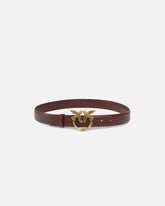 Love Birds leather belt 3cm - Burgundy | Pinko