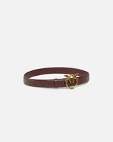 Love Birds leather belt 3cm - Burgundy | Pinko