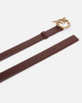 Love Birds leather belt 3cm - Burgundy | Pinko