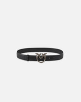 Gürtel Love Birds aus Leder 3cm - Schwarz | Pinko
