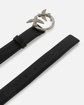 Love Birds leather belt 3cm - | Pinko