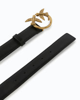 Love Birds leather belt 3cm - Black | Pinko