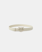 Belt with colored buckle 3cm - White | Pinko