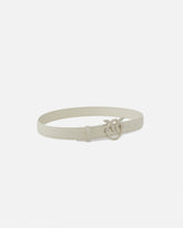 Belt with colored buckle 3cm - White | Pinko