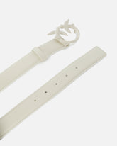 Belt with colored buckle 3cm - White | Pinko
