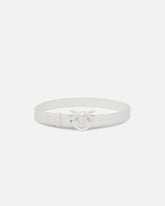 Belt with colored buckle 3cm - White | Pinko
