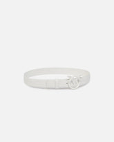 Belt with colored buckle 3cm - White | Pinko