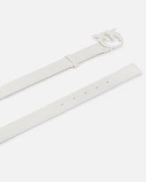 Belt with colored buckle 3cm - White | Pinko