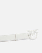 Belt with colored buckle 3cm - White | Pinko