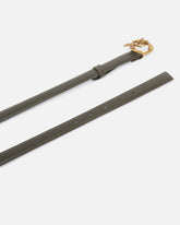 Love Birds thin leather belt 2cm - Grey | Pinko