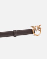 Love Birds thin leather belt 2cm - | Pinko