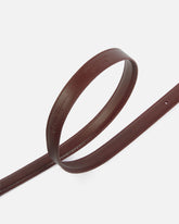 Love Birds thin leather belt 2cm - Burgundy | Pinko