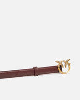 Love Birds thin leather belt 2cm - | Pinko