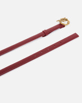 Love Birds thin leather belt 2cm - Red | Pinko