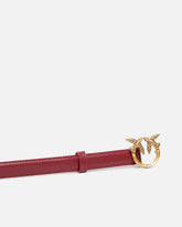 Love Birds thin leather belt 2cm - Red | Pinko