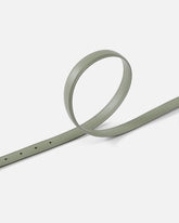 Love Birds thin leather belt 2cm - Green | Pinko