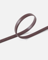 Love Birds thin leather belt 2cm - Brown | Pinko