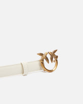 Love Birds thin leather belt 2cm - | Pinko