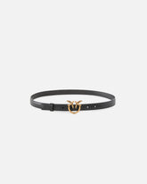 Love Birds thin leather belt 2cm - | Pinko