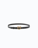 Love Birds thin leather belt 2cm - | Pinko