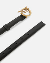 Love Birds thin leather belt 2cm - | Pinko