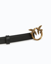 Love Birds thin leather belt 2cm - | Pinko