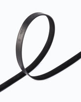 Suede belt with Love Birds buckle, 2 cm - Black | Pinko